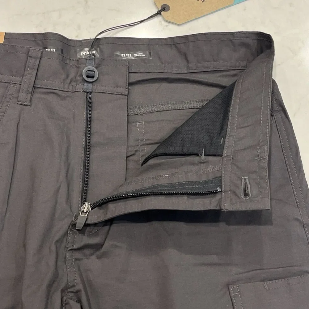 Prana NEW Mens 32‎ x32 Double Peak Hiking Pant Gray Ripstop Standard Tapered Leg